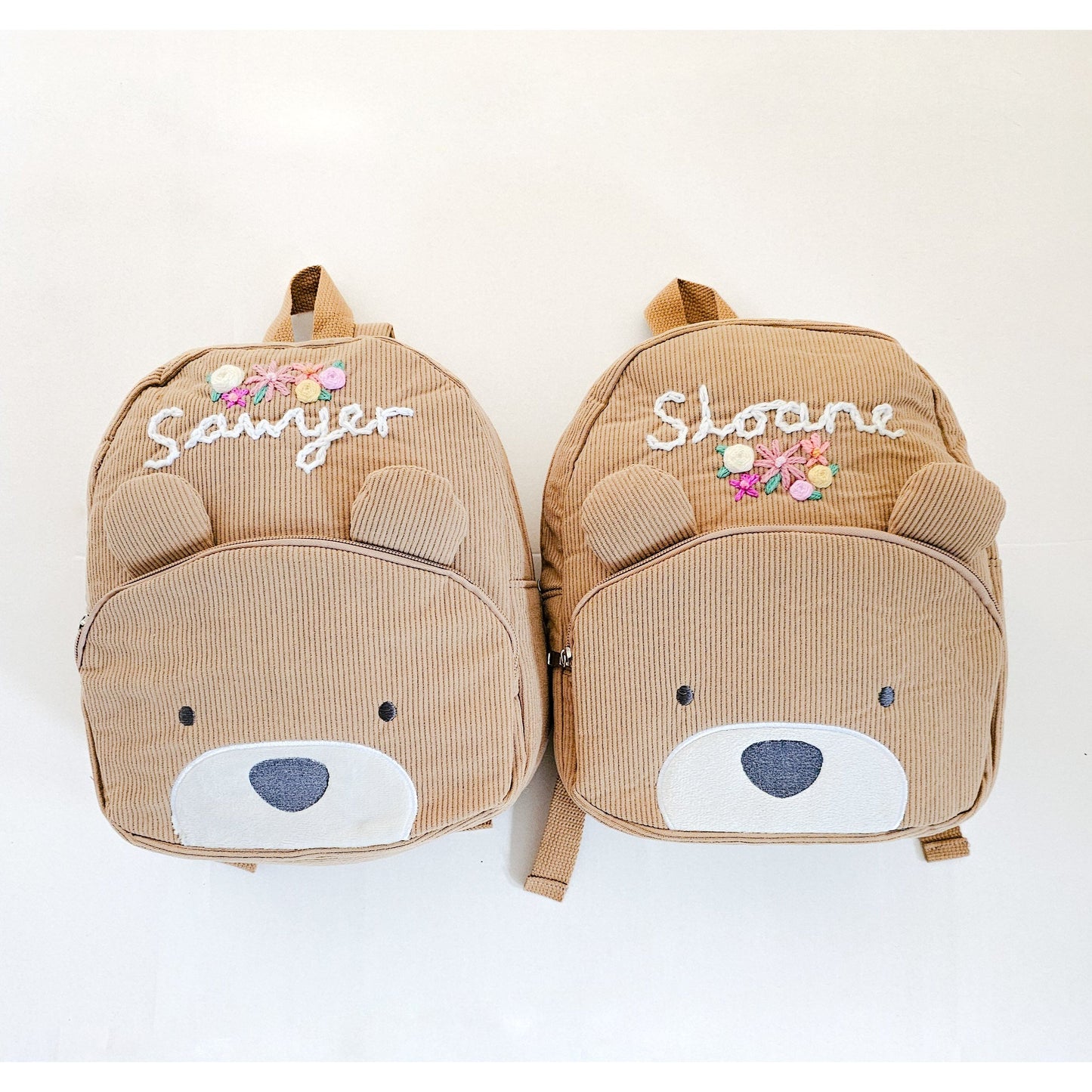Embroidered Bear Backpack