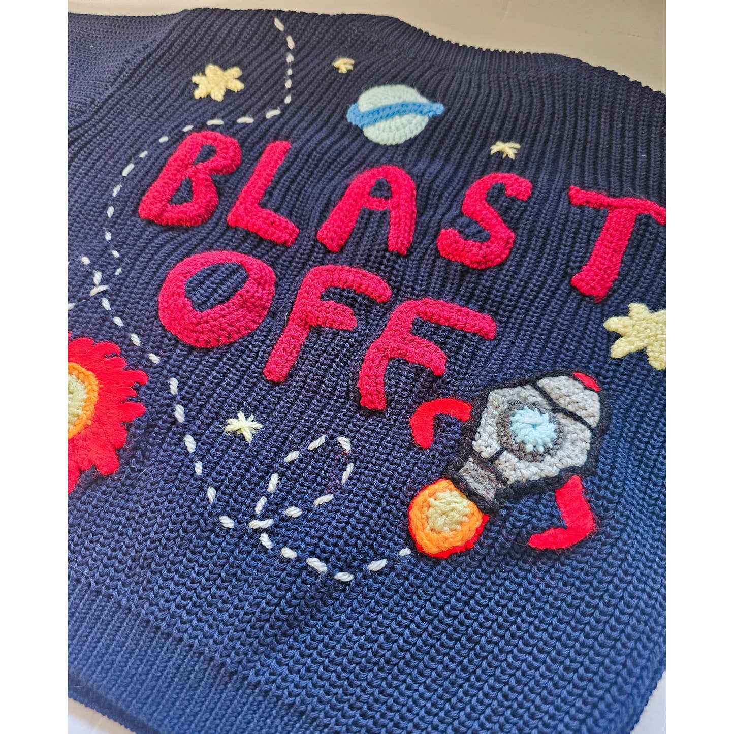 Blast Off! Ready-made knit (18-24 months)