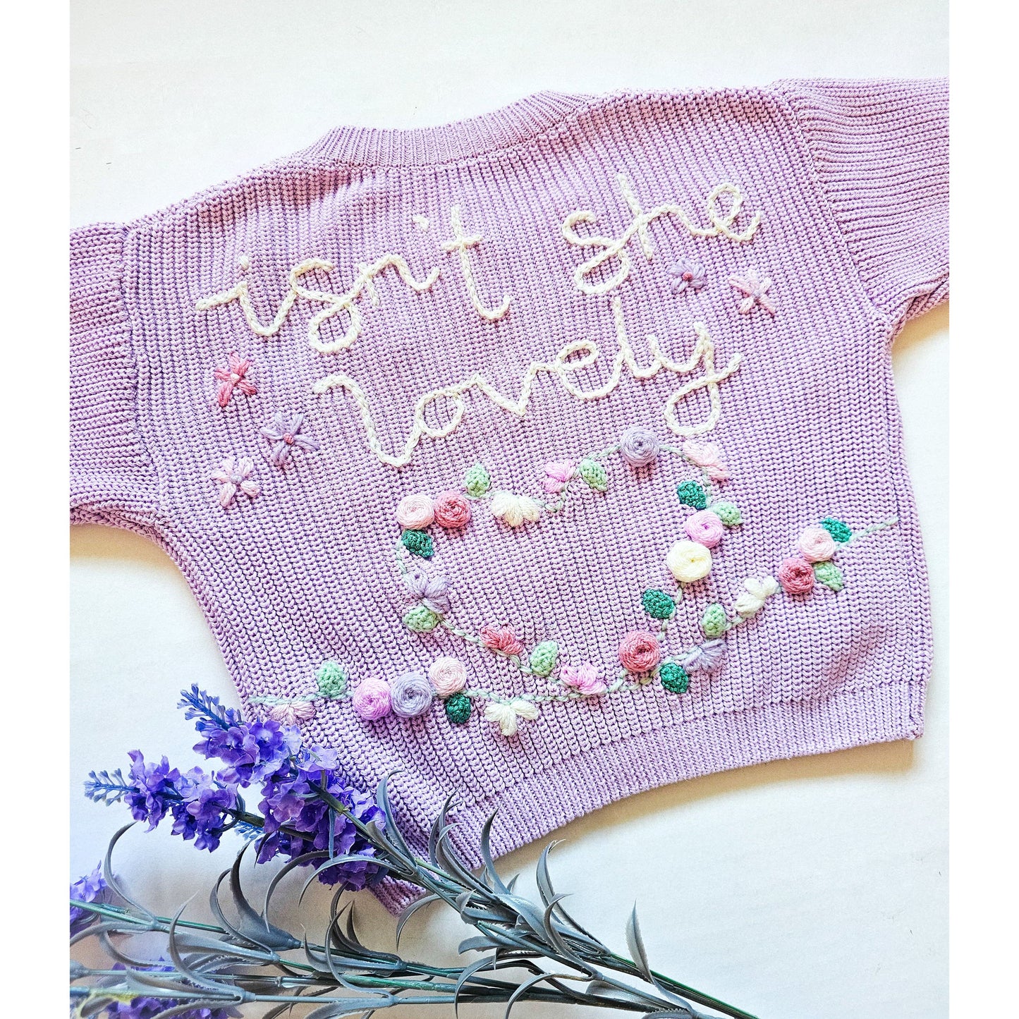 Isn't She Lovely - ready made knit (6-12 months)