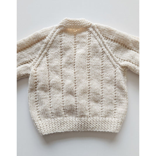 Beige textured knit (0 - 3 months)