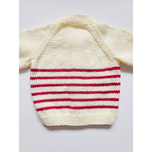 Red and Cream Stripe (3 - 6 months)