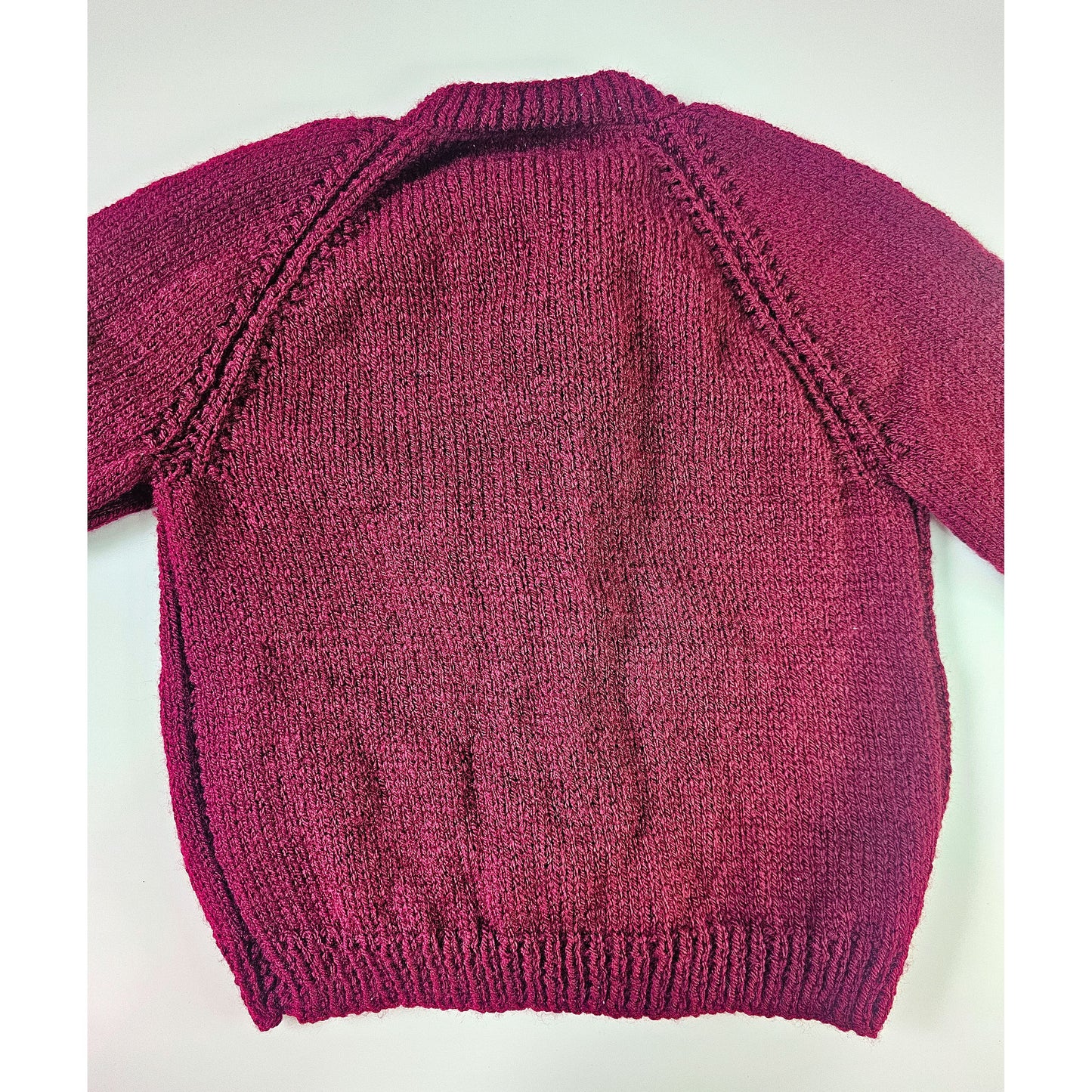 Burgundy Cardigan with Cream Bow (Age 3 - 4 years)