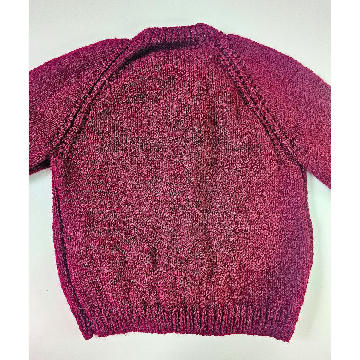 Burgundy Cardigan with Cream Bow (Age 3 - 4 years)