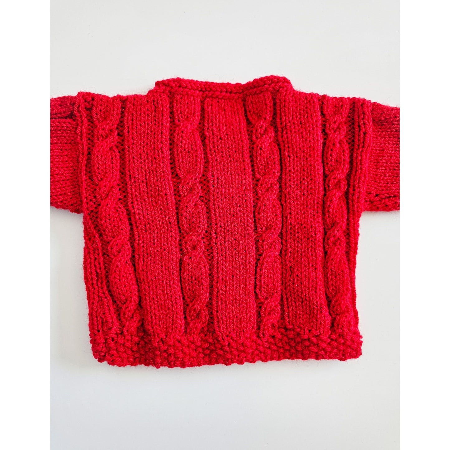 Red Cable Knit (3 - 6 months)