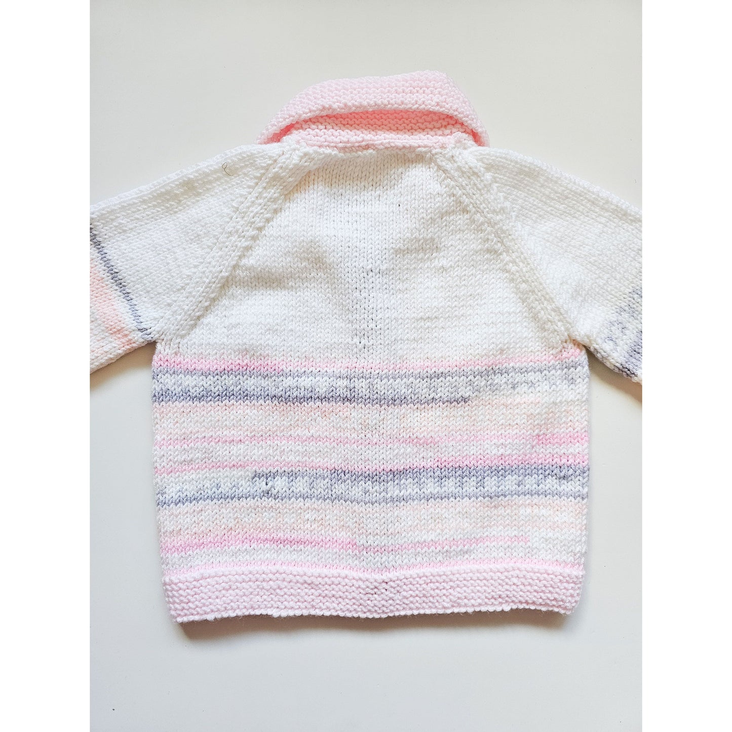 Pink, Grey and White Stripes (Age 6-9 months) plus hat