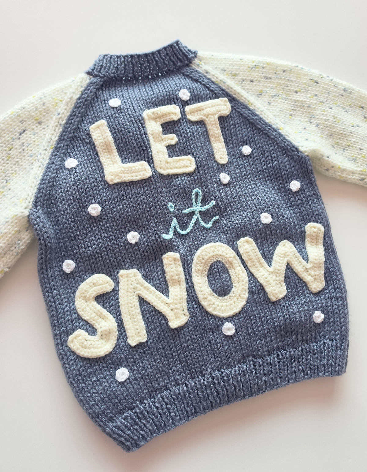 Let It Snow – Hand-Knitted Winter Cardigan (Age 1-2 Years)
