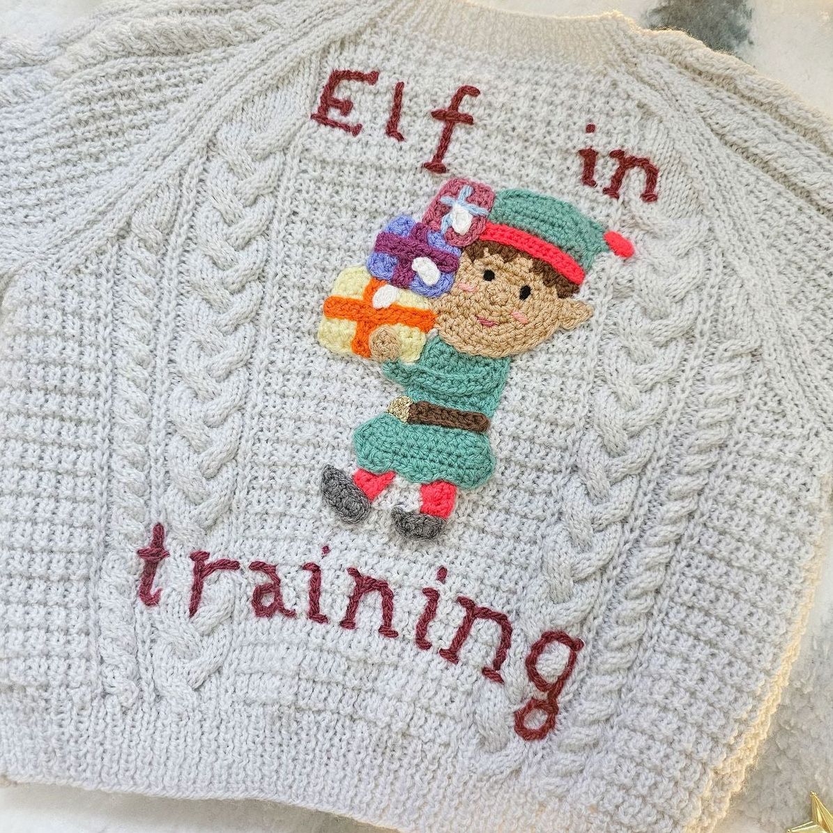 Elf in Training Christmas Knit (Age 2-3 years)