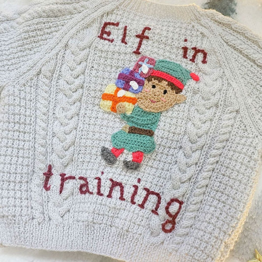 Elf in Training Christmas Knit (Age 2-3 years)