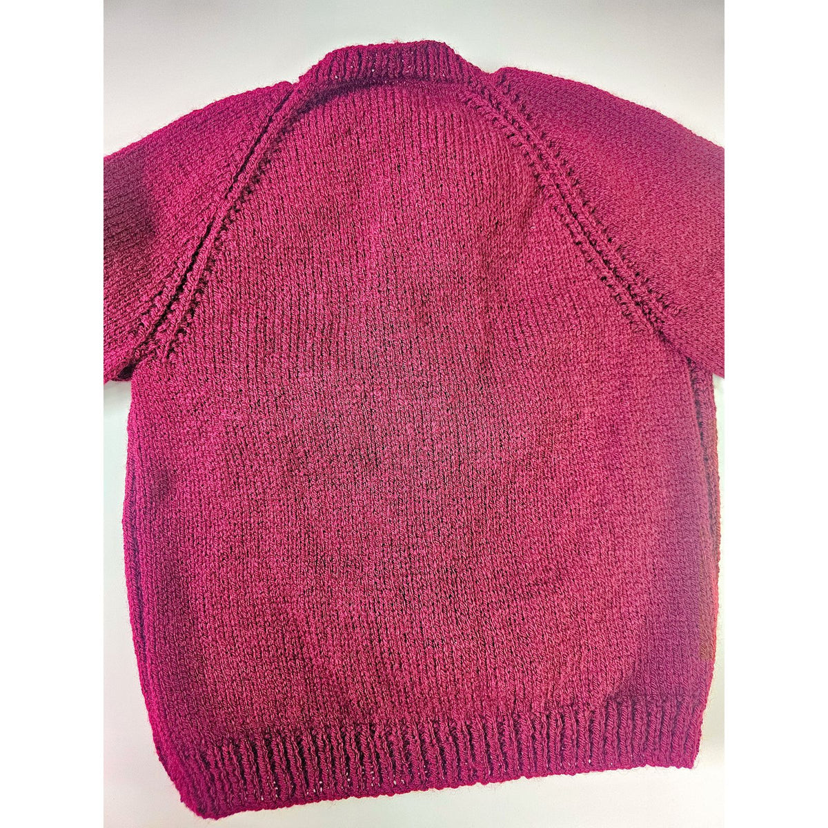 Burgundy Cardigan with Cream Bows (Age 5 - 6 years)