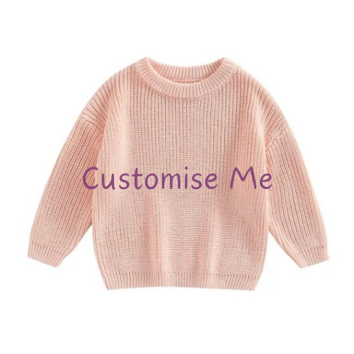 Pale Pink Design Your Own Embroidered Jumper