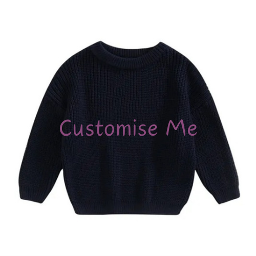 Navy Design Your Own Embroidered Jumper