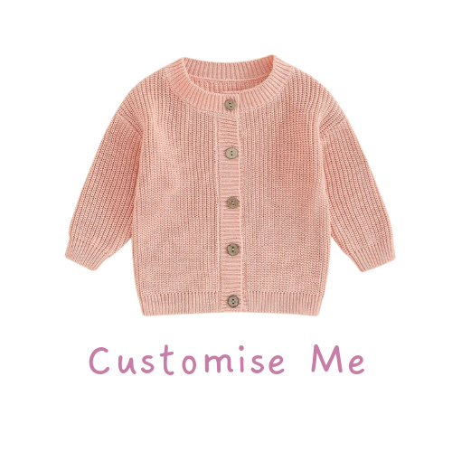 Design Your own Embroidered Cardigan (Pink)