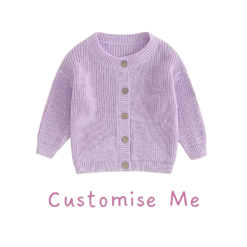 Design Your own Embroidered Cardigan (Lilac)