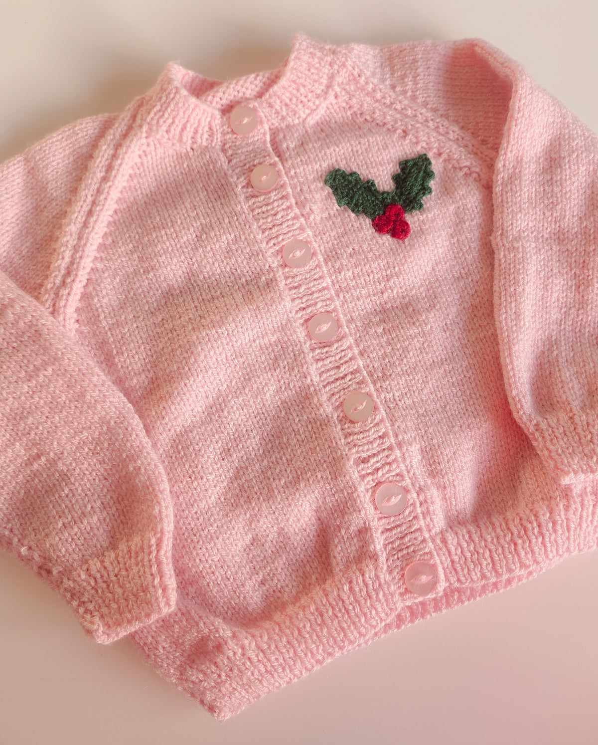 Pink Wreath Christmas Knit (Age 2-3 years)