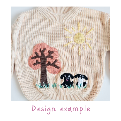 Beige Design Your Own Embroidered Jumper