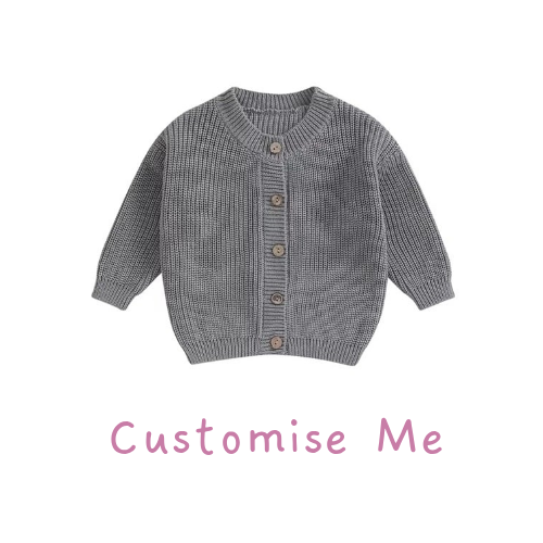 Design Your own Embroidered Cardigan (Grey)