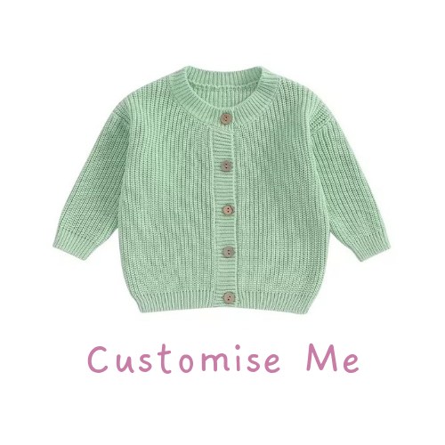 Design Your own Embroidered Cardigan (Green)