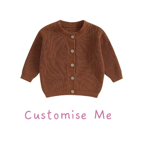 Design Your own Embroidered Cardigan (Brown)