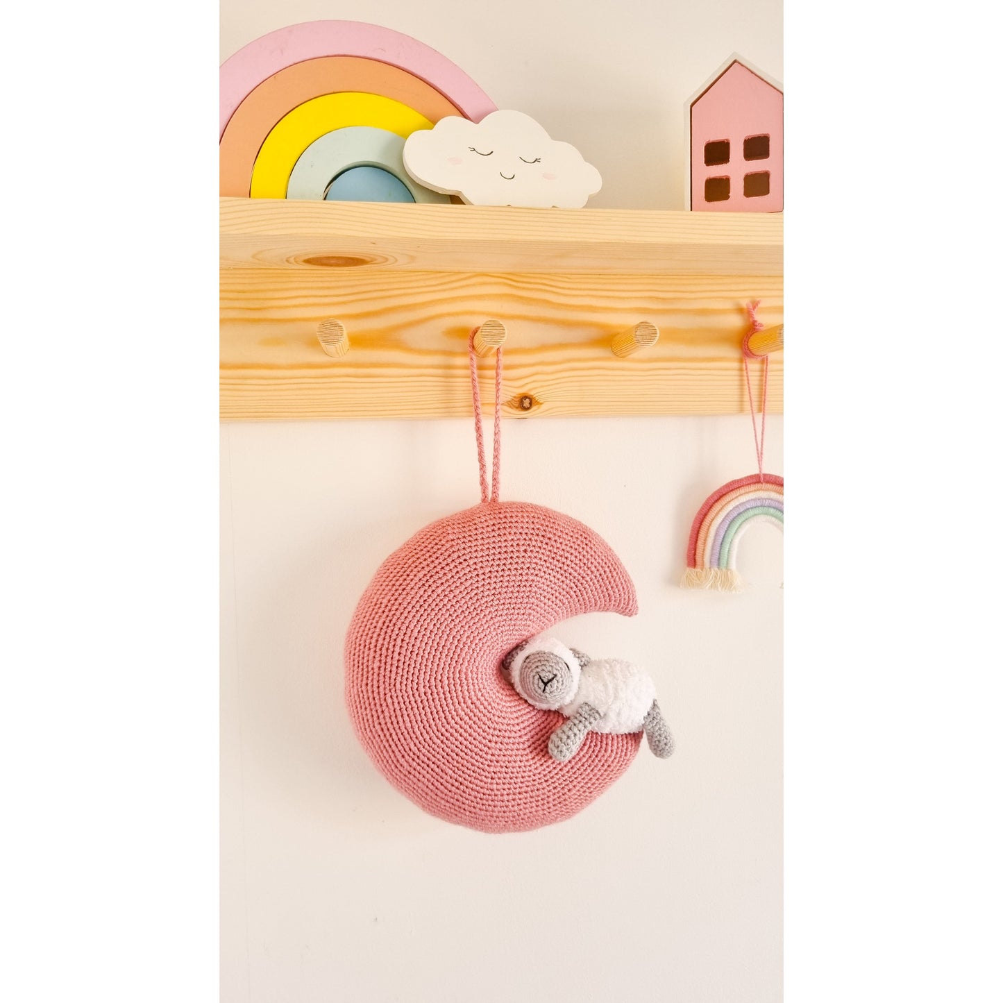 Sheep | Pink Moon Wall Hanging
