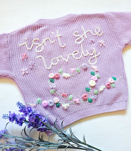 Isn't She Lovely - ready made knit (6-12 months)