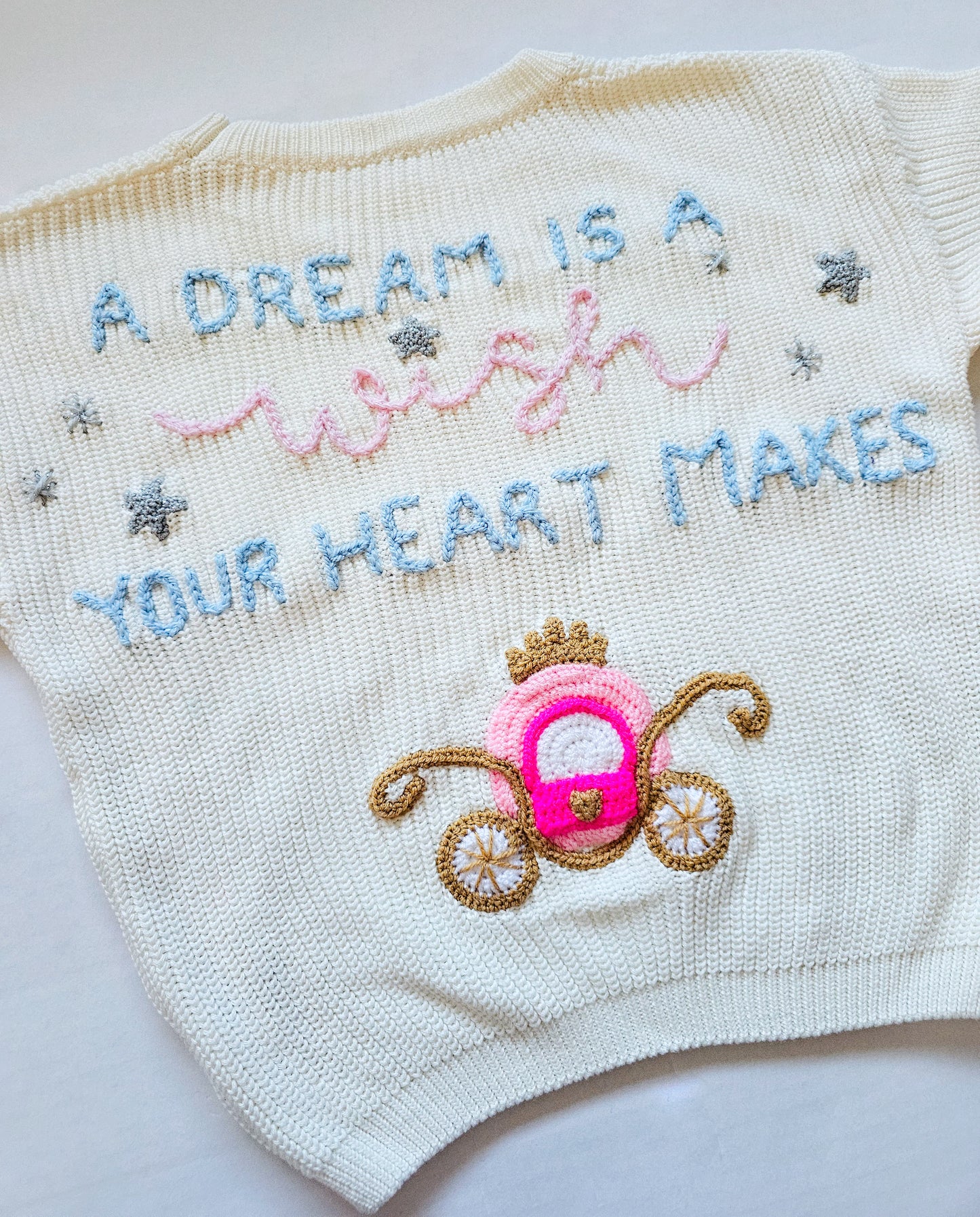 Princess embroidered Jumper - Made to order