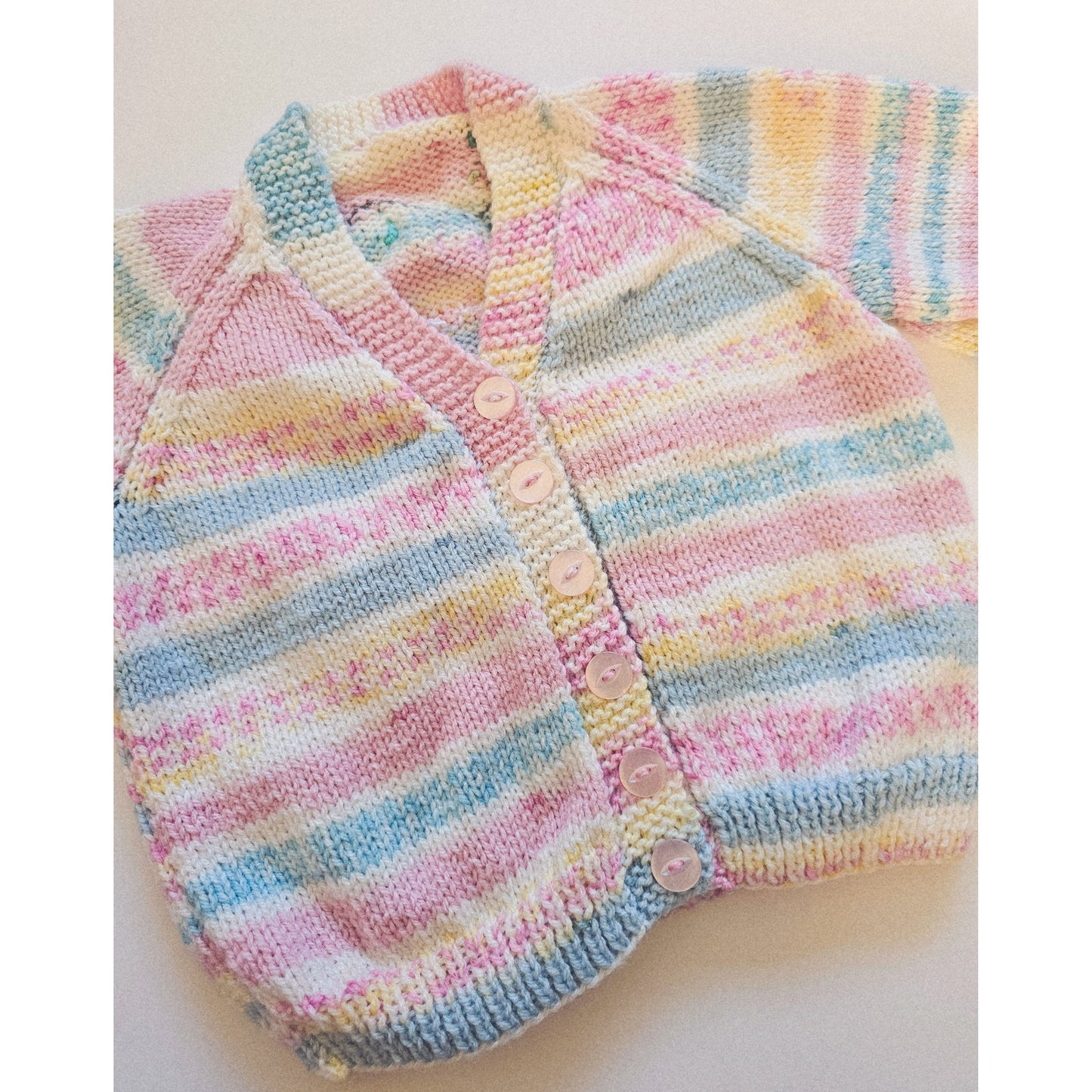 "Shall we have tea first?” – One of a Kind Alice in Wonderland Hand-Knitted Cardigan (Age 1–2 Years)