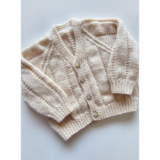 Beige textured knit (0 - 3 months)