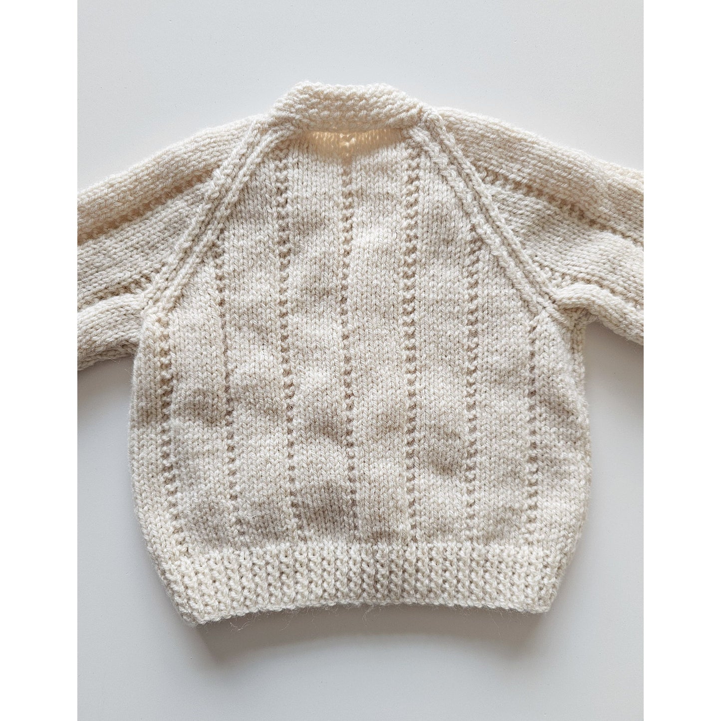 Beige textured knit (0 - 3 months)