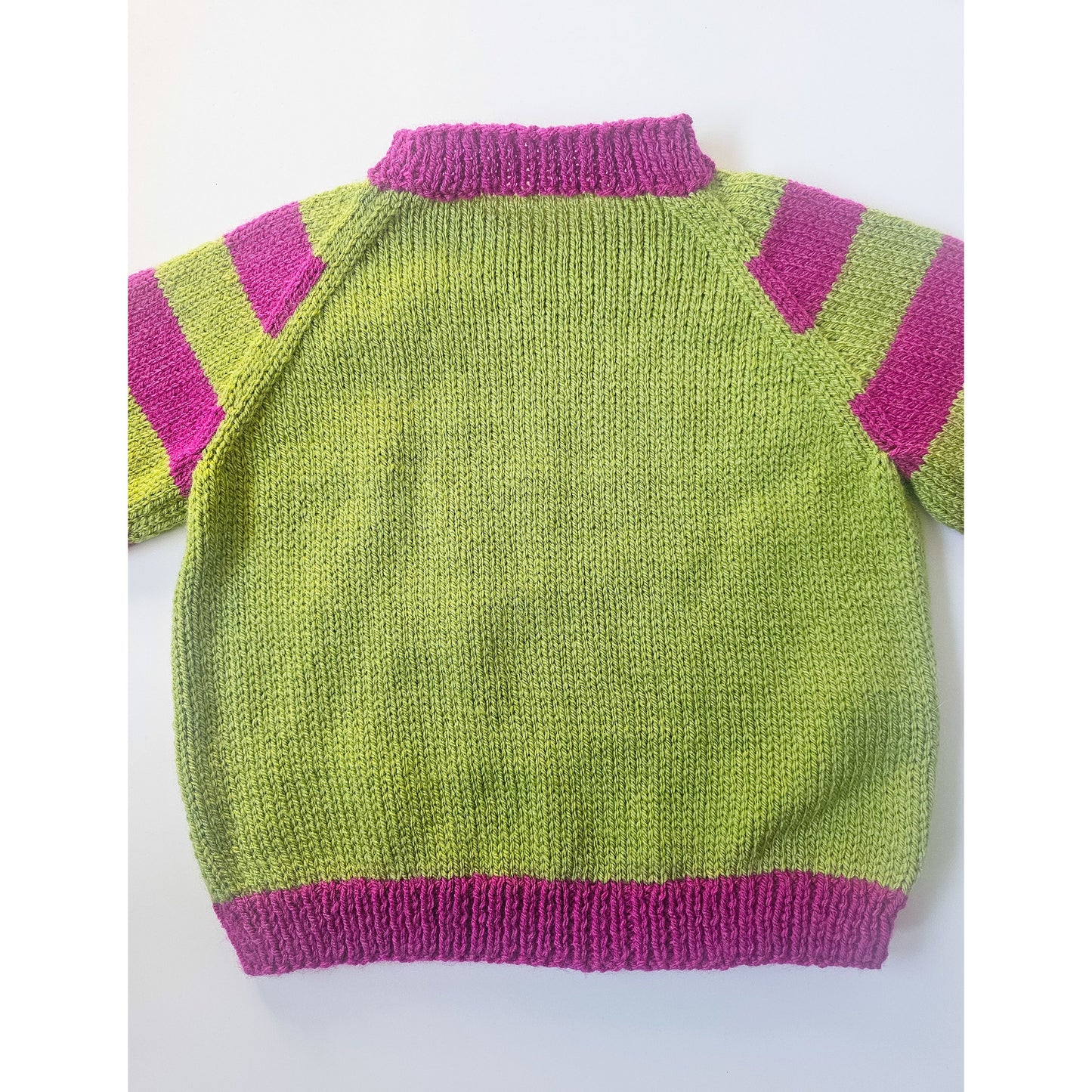 Bold Green and Magenta Knit (Age 2-3 years)