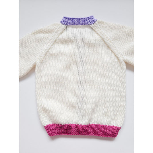 Pink/Purple Hem Knit (2-3 years)