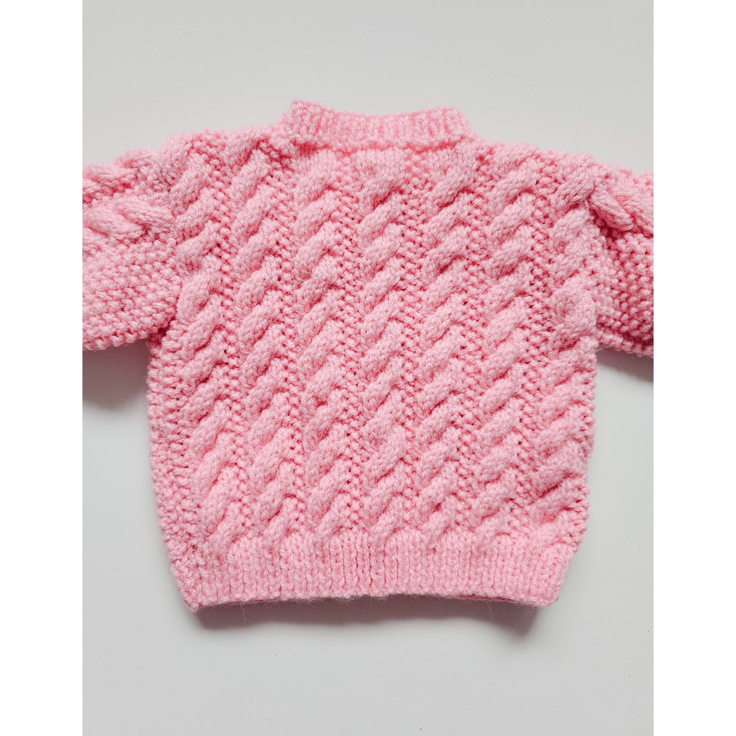 Candy Pink Cable Knit (0-3 months)