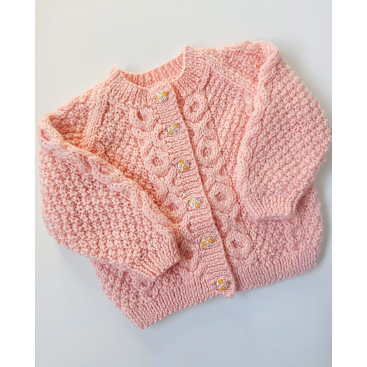 Warm peach Cable Knit (1 - 2 years)