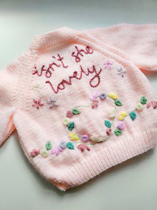 Isn't She Lovely Cardigan Soft Peach (made to order)