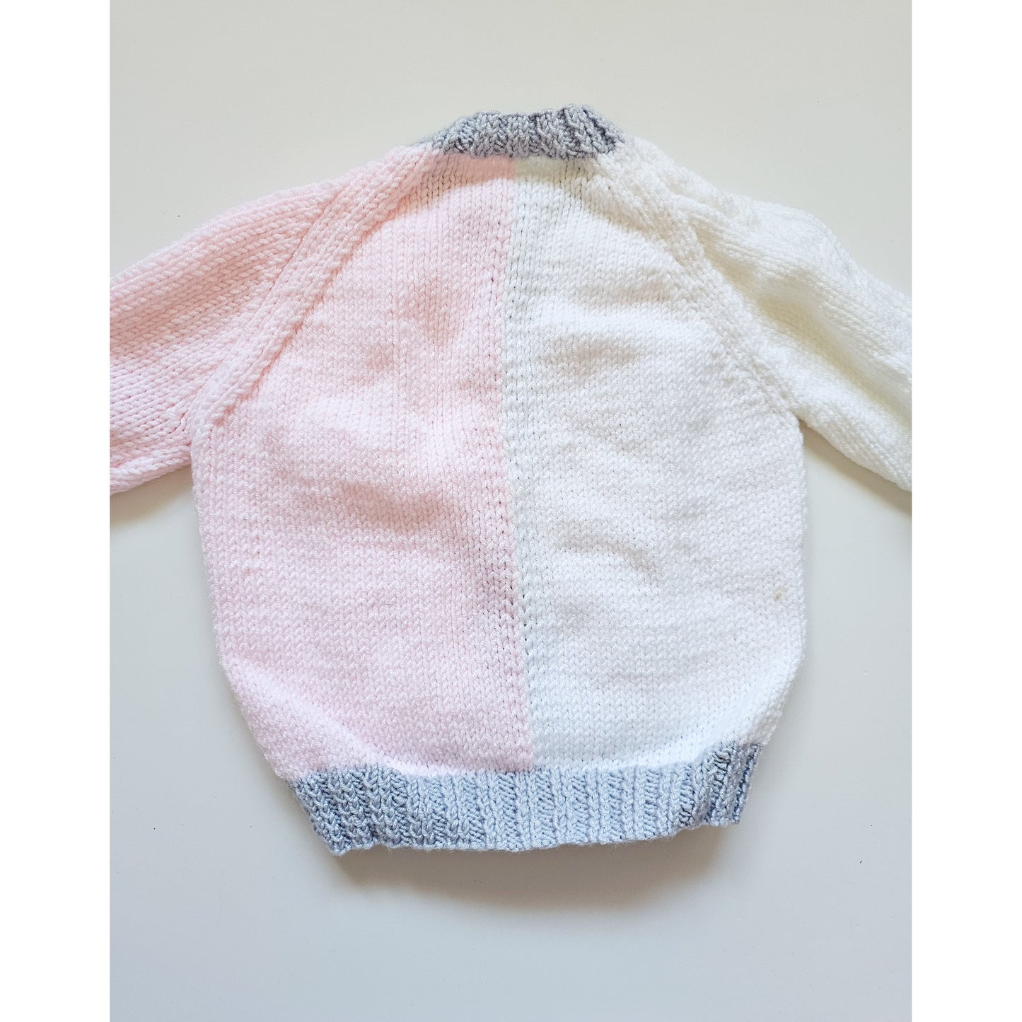 Pink and White Colourblock (Age 3 - 6 months) plus hat