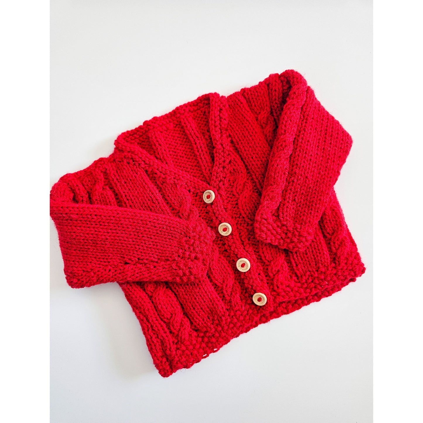 Red Cable Knit (3 - 6 months)