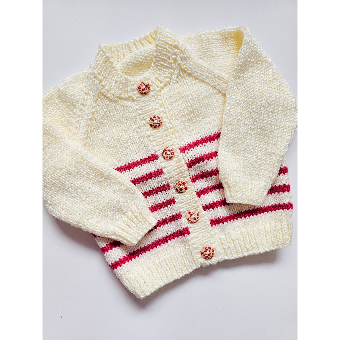 Red and Cream Stripe (3 - 6 months)