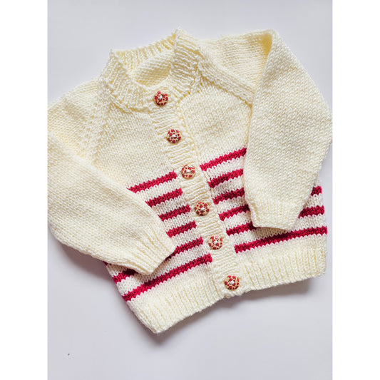 Red and Cream Stripe (3 - 6 months)