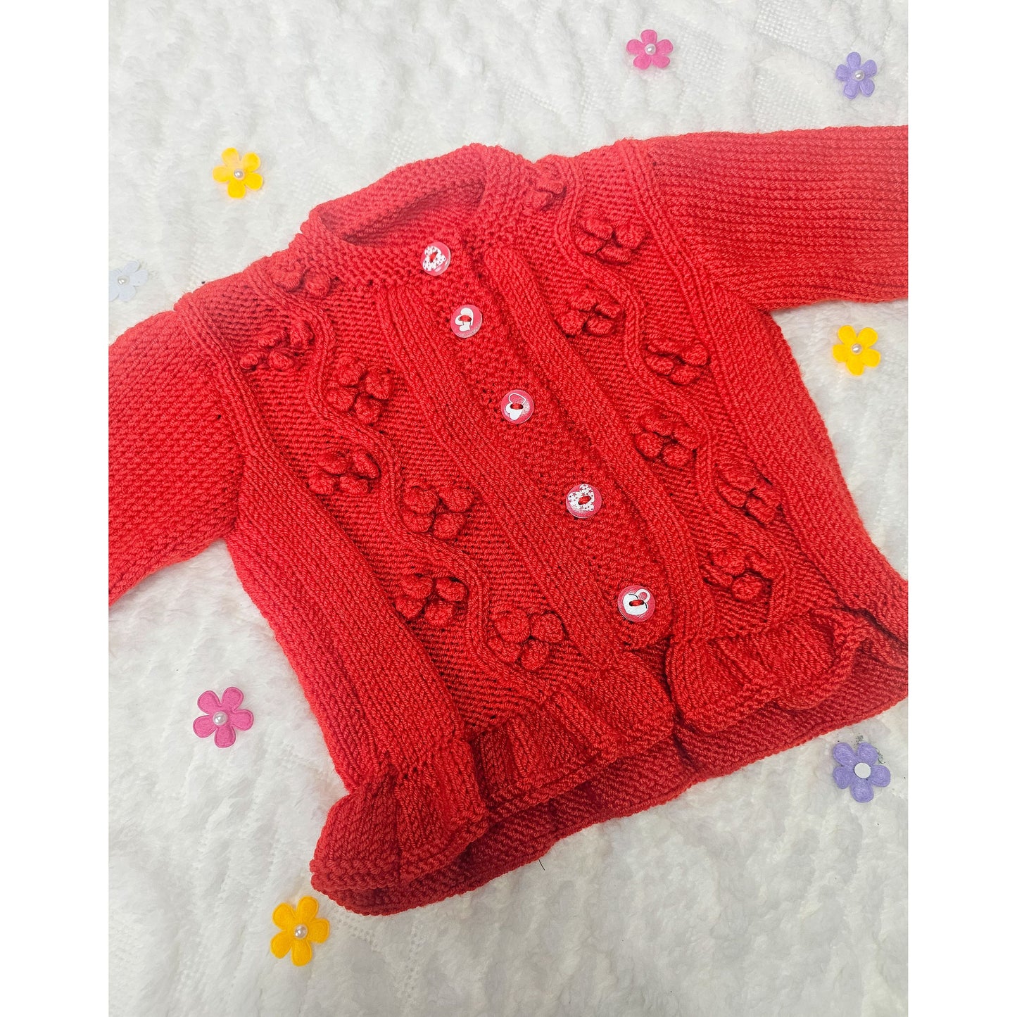 Bunny and Heart Balloons Knit (Age 1-2 years)