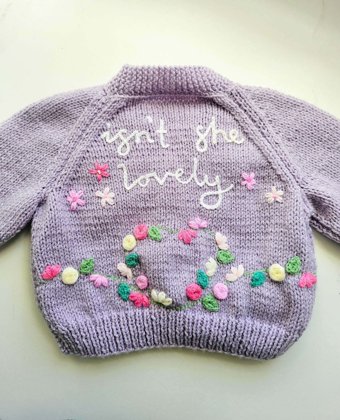 Isn't She Lovely Cardigan - Lavender (made to order)