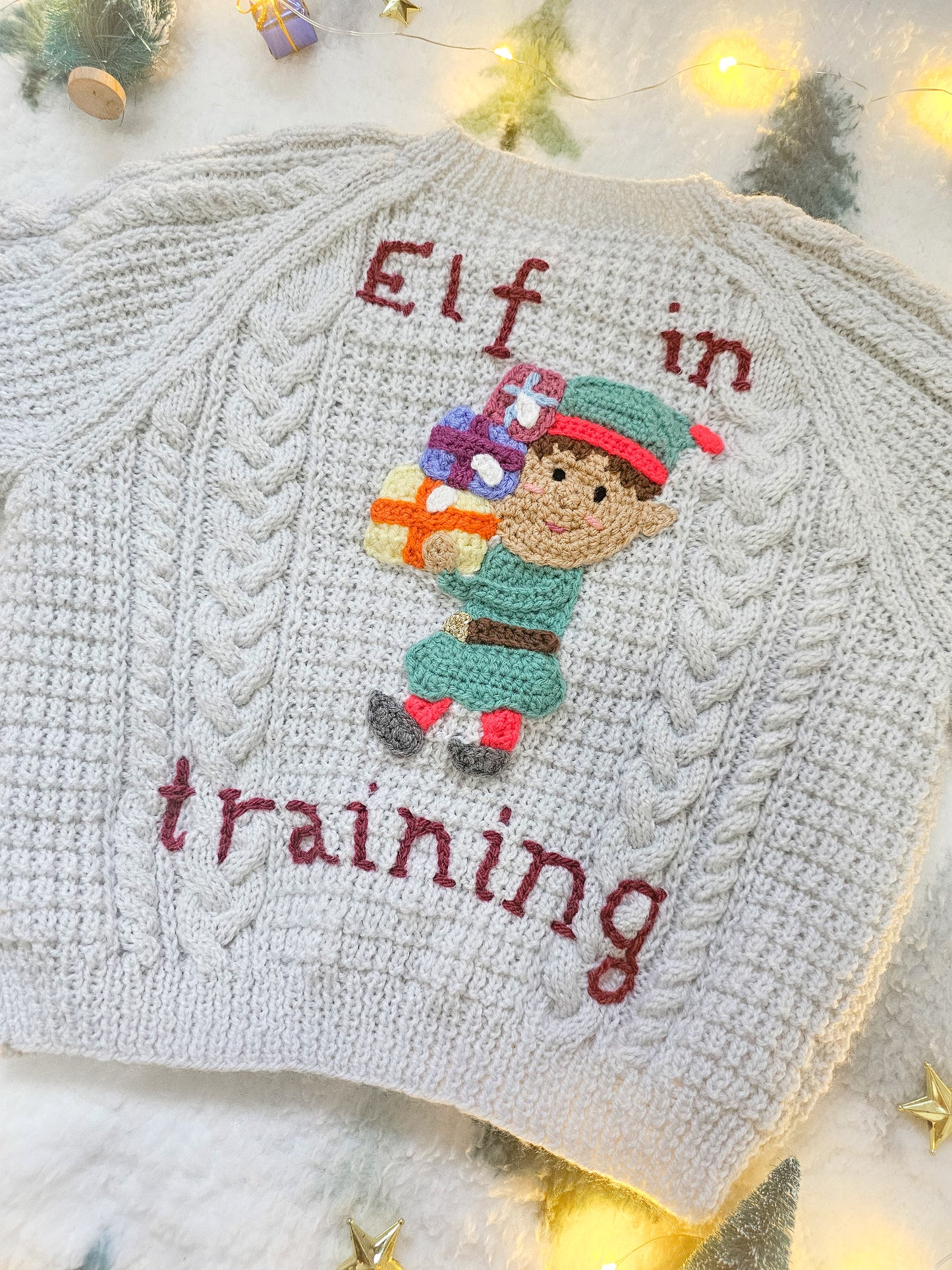Elf in Training Christmas Knit (Age 2-3 years)