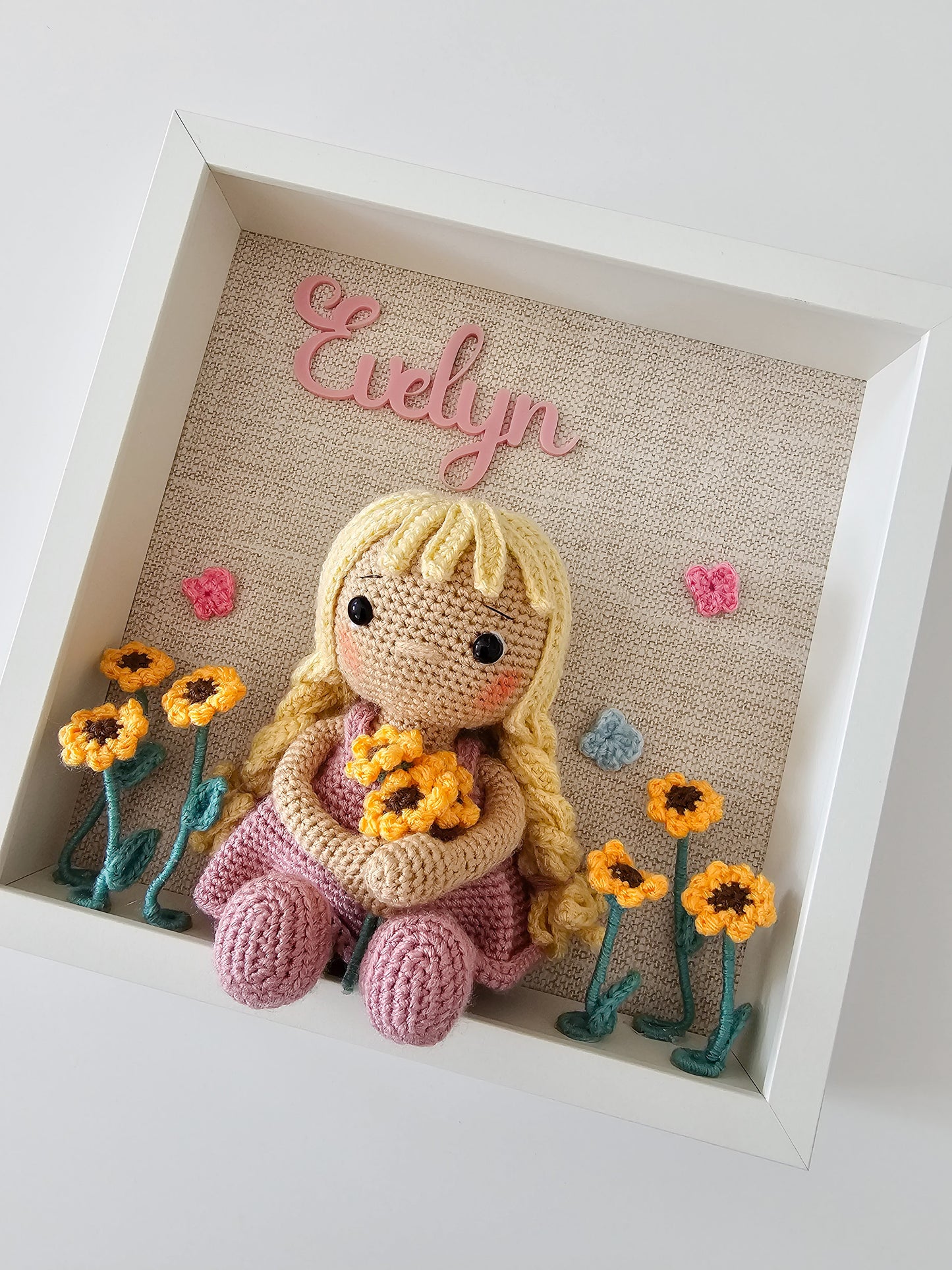 Pigtails and Petals Mini Me Personalised Frame