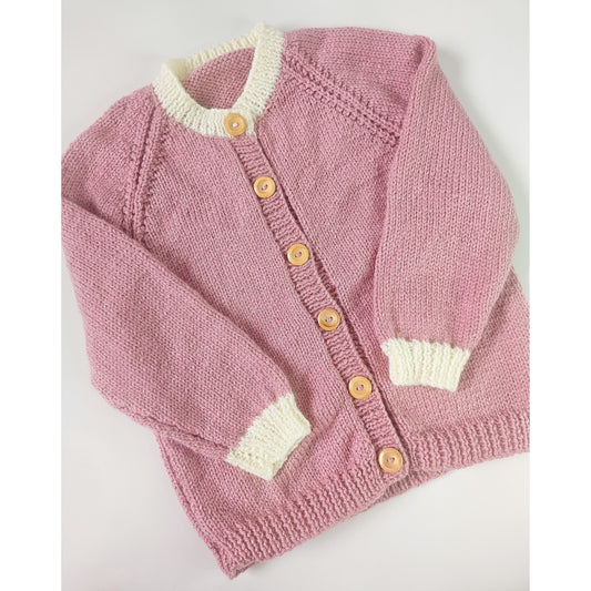 Pale Rose with Cream Cuffs (Age 4 - 5 years)