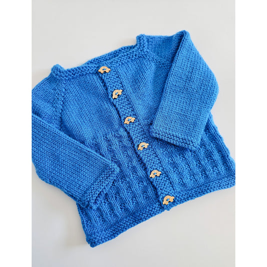 Blue Textured Knit (0 - 3 months)