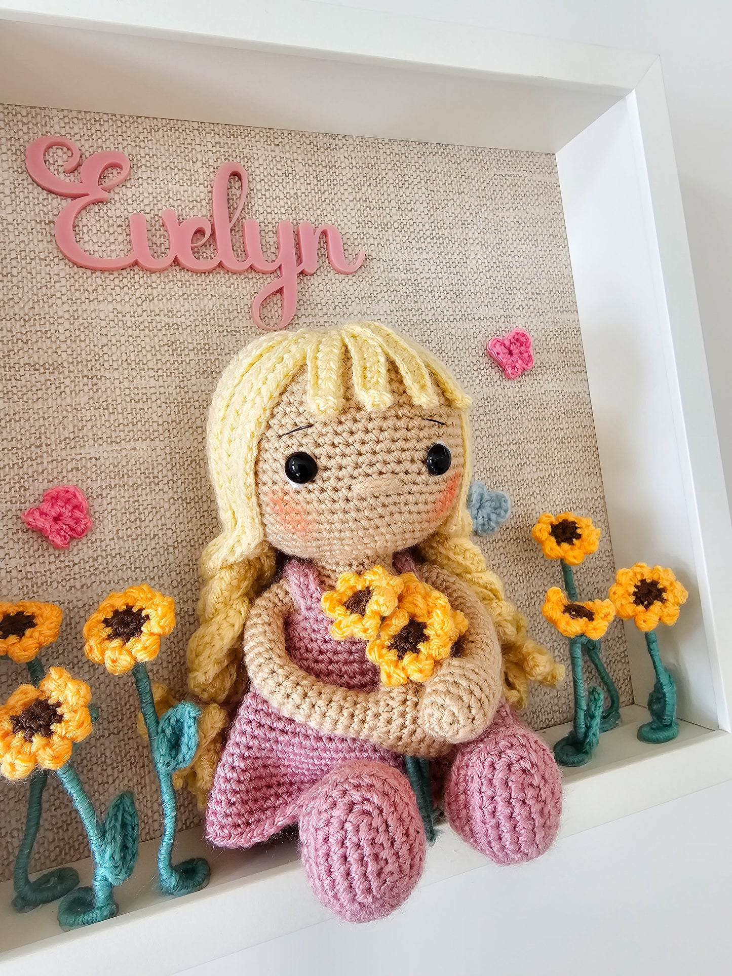 Pigtails and Petals Mini Me Personalised Frame