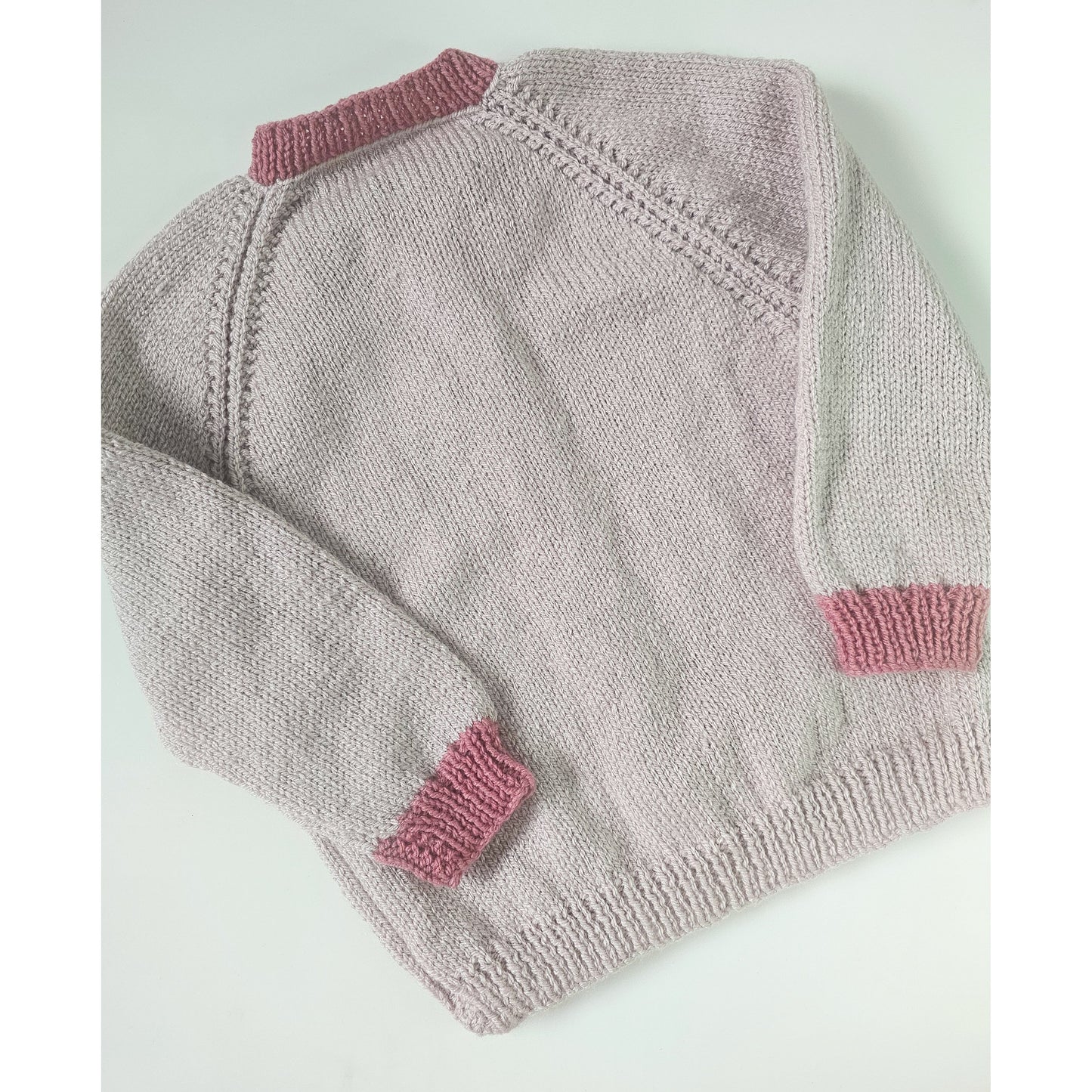 Mushroom with Cinder Rose cuffs (Age 4 - 5 years)