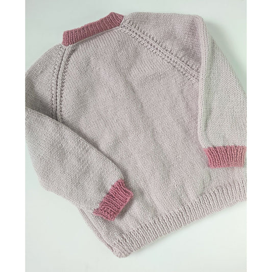 Mushroom with Cinder Rose cuffs (Age 4 - 5 years)
