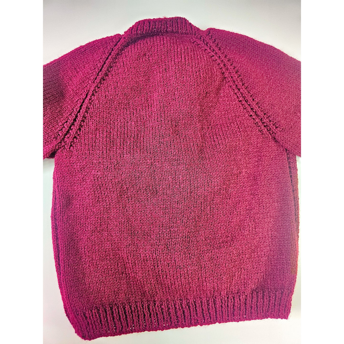 Burgundy Cardigan with Cream Bows (Age 5 - 6 years)