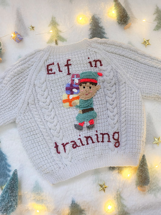 Elf in Training Christmas Knit (Age 2-3 years)
